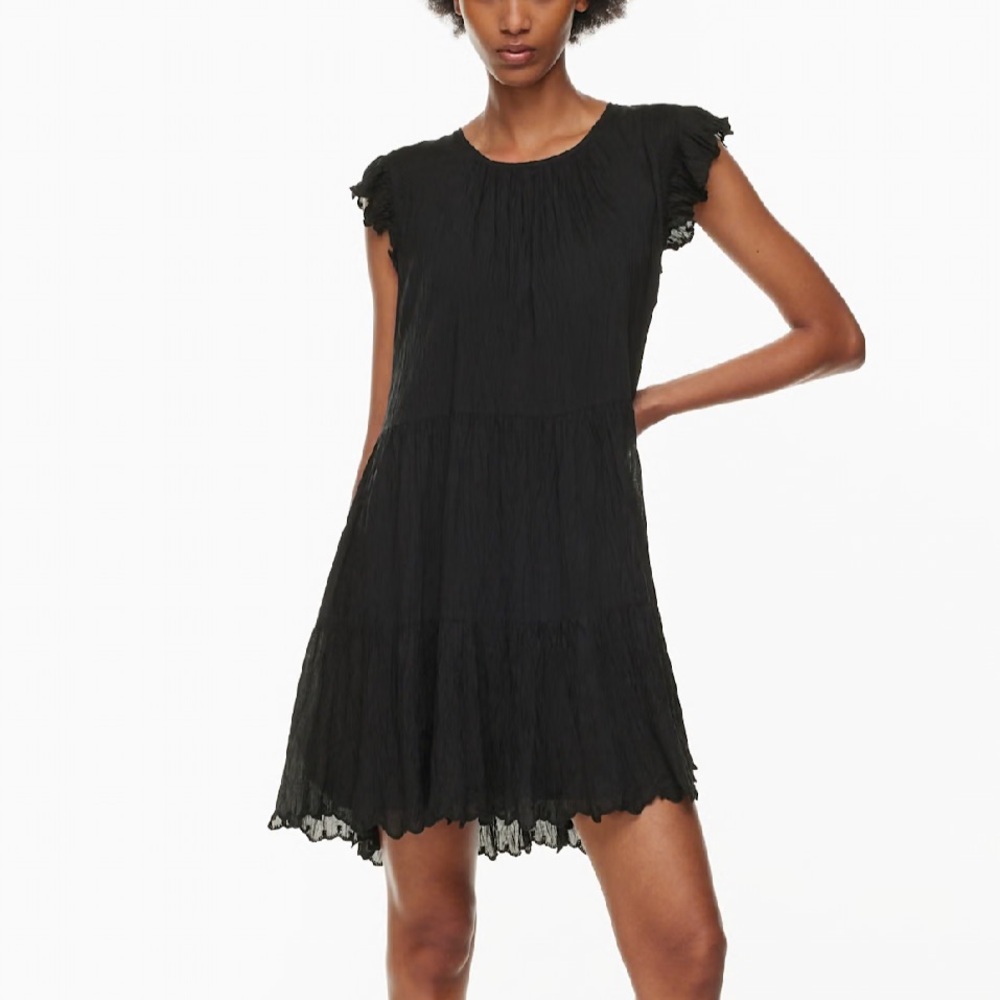 Aritzia Wilfred Sedonie Babydoll Dress Black XS